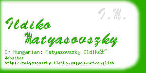 ildiko matyasovszky business card